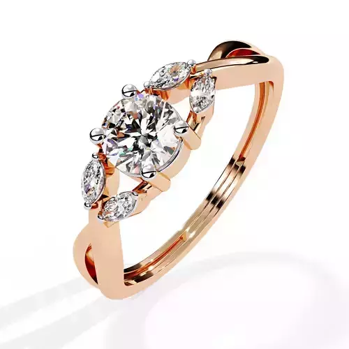 Solitaire Diamond Ring 360 animation renders 3dm stl details