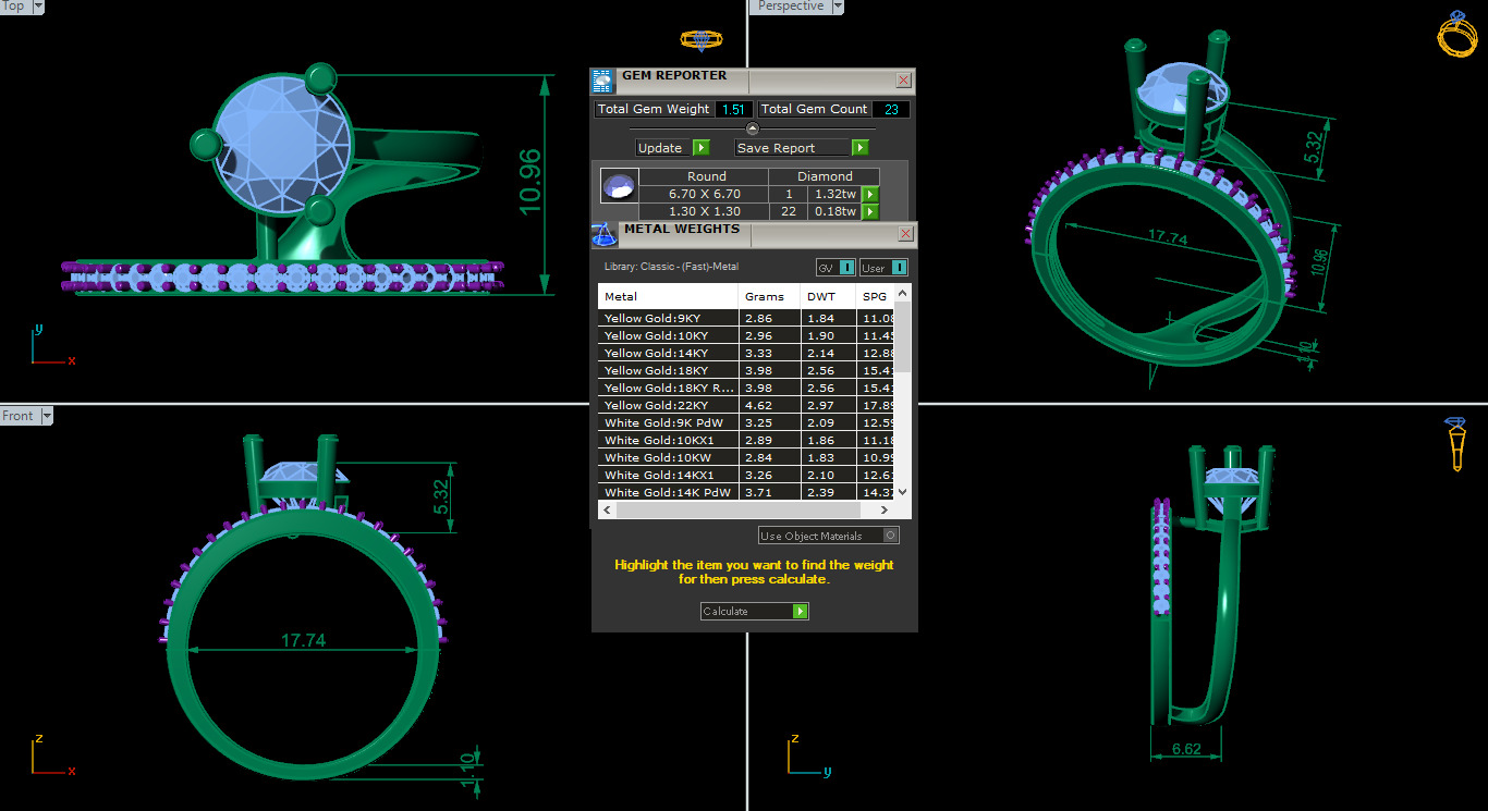 Solitaire Diamond Ring 360 animation renders 3dm stl details 3D print model_2