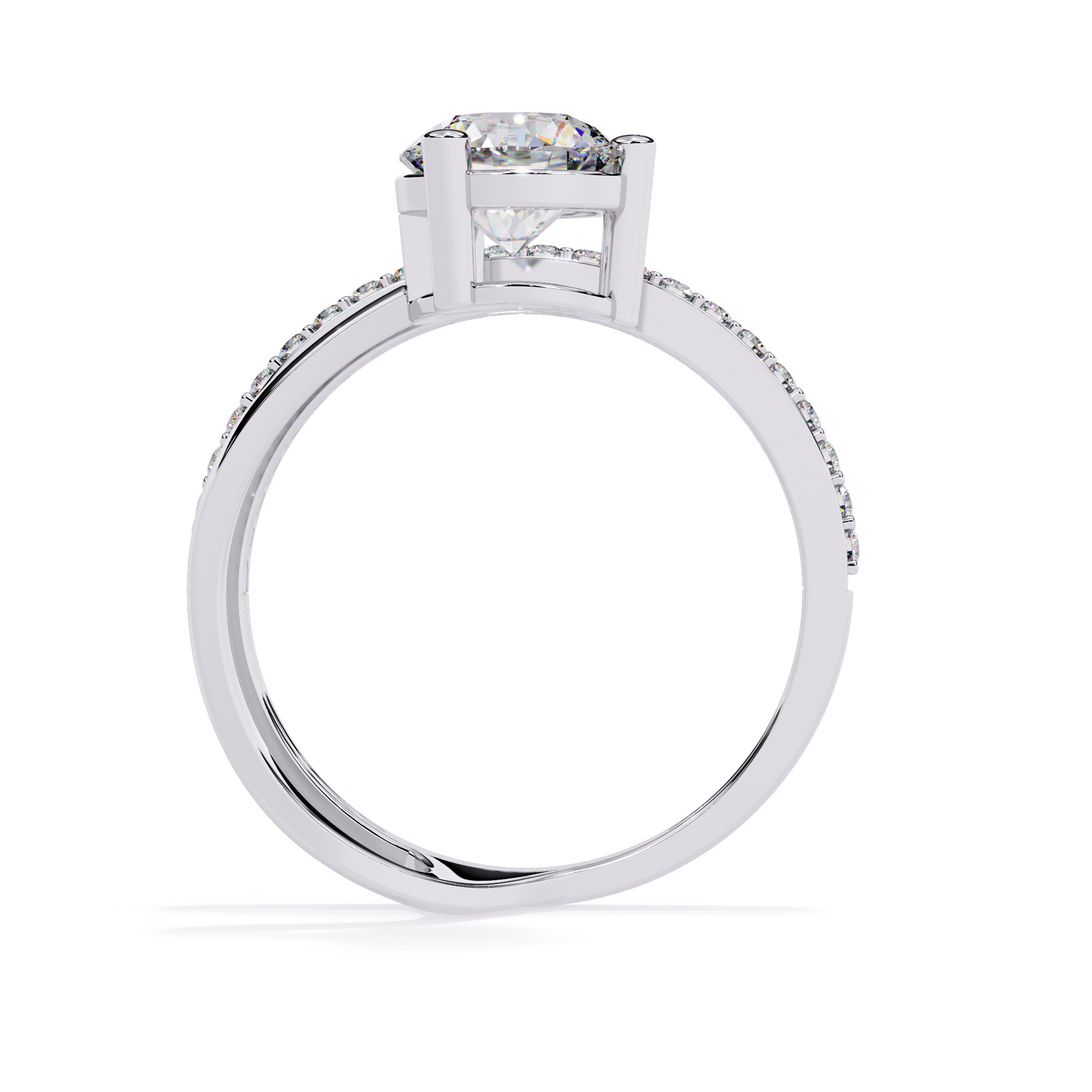 Solitaire Diamond Ring 360 animation renders 3dm stl details 3D print model_9