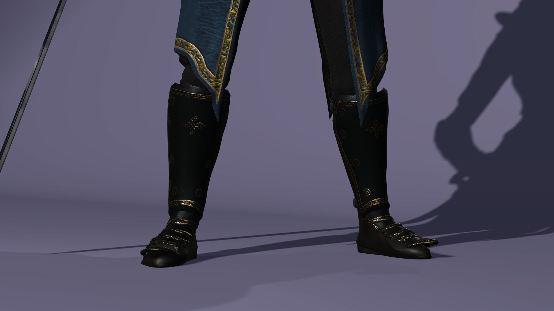 Realistic Female Blond Knight Low-poly 3D model_7