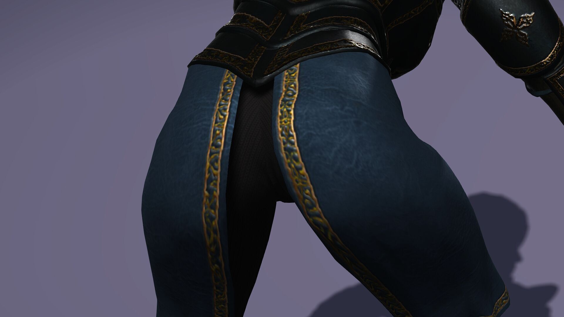 Realistic Female Blond Knight Low-poly 3D model_6