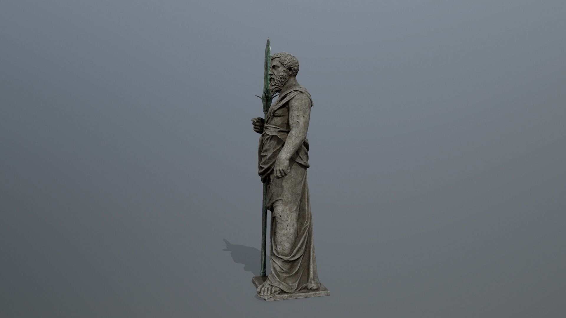 Man Statue 2 Low-poly 3D model_11