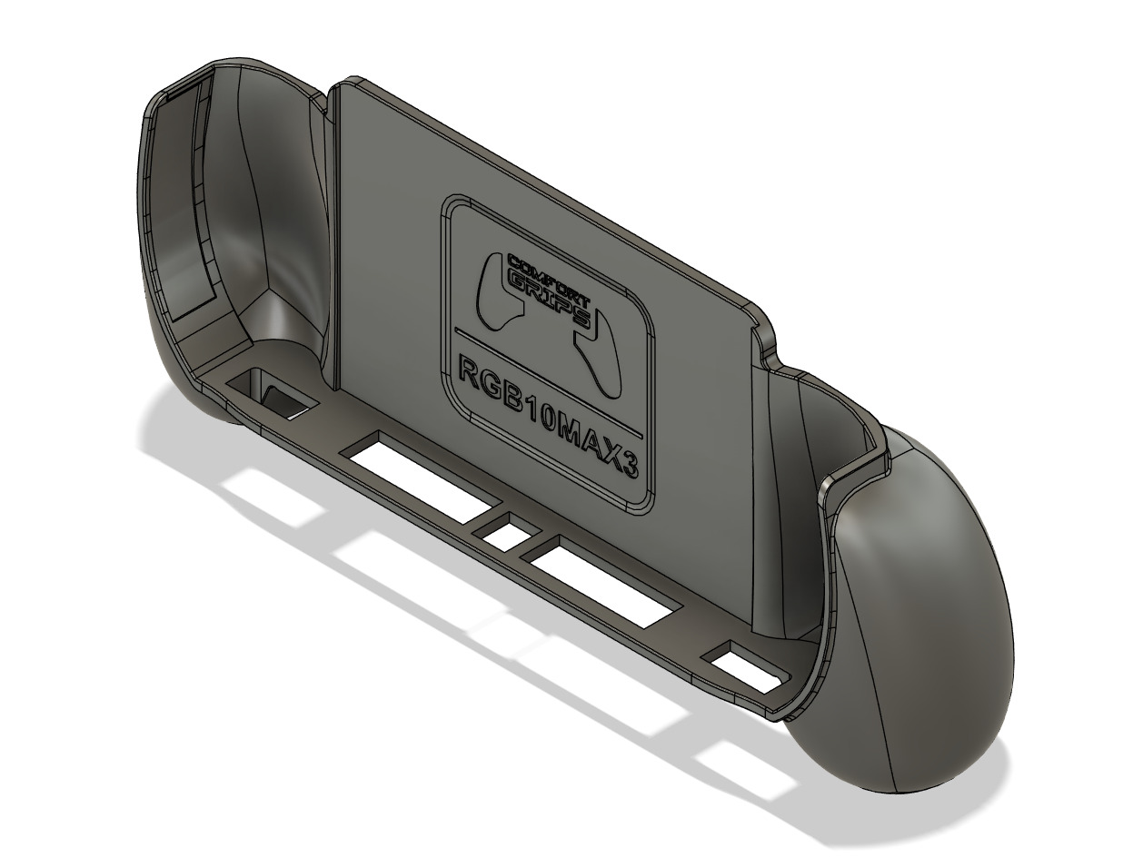 Powkiddy RGB10MAX3 Comfort Grip Case and Screen Guard 3D print model_2