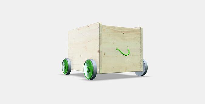 FLISAT Toy storage with wheels Low-poly 3D model
