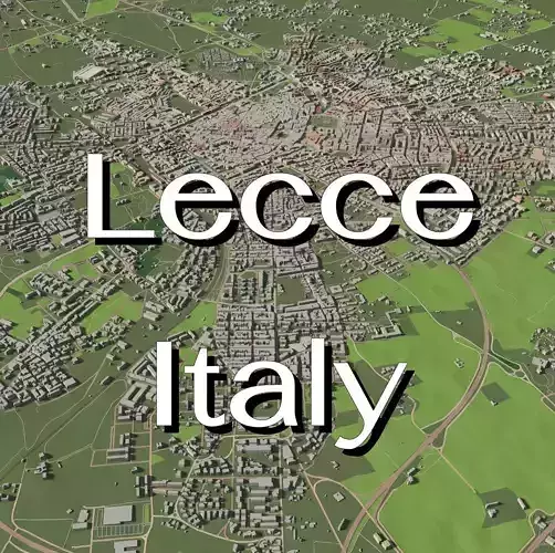 Lecce Italy - city and urban 3D model