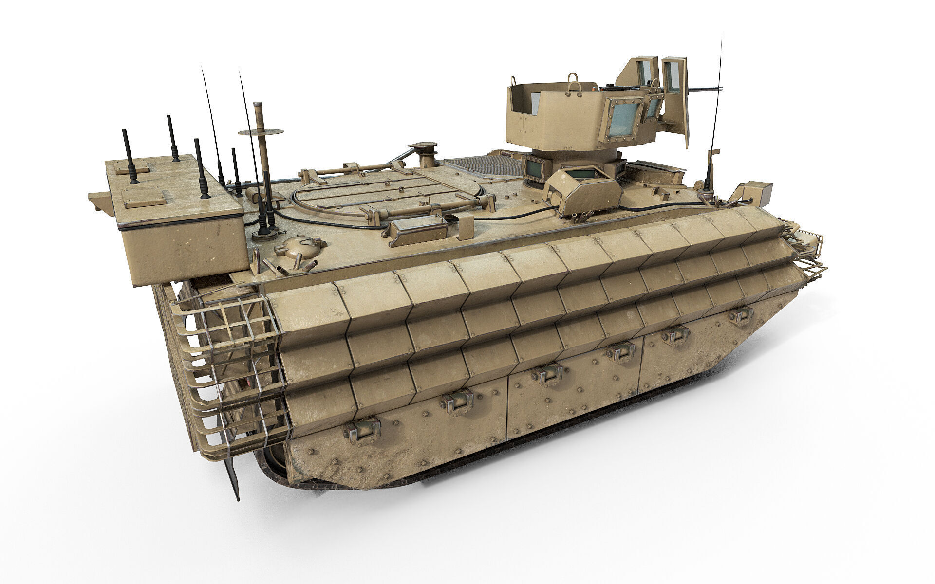 FV432 Bulldog Low-poly 3D model_5