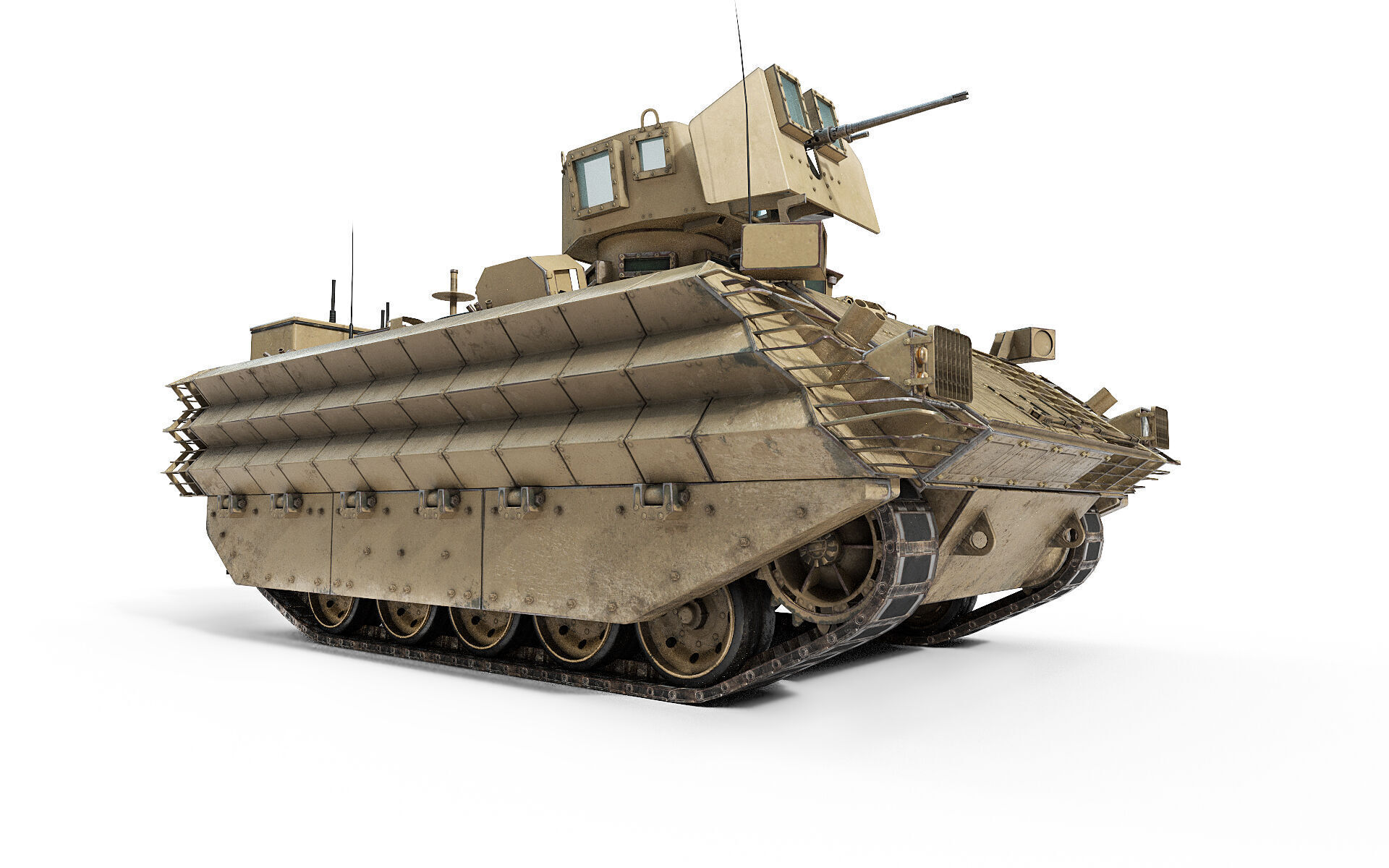 FV432 Bulldog Low-poly 3D model_7