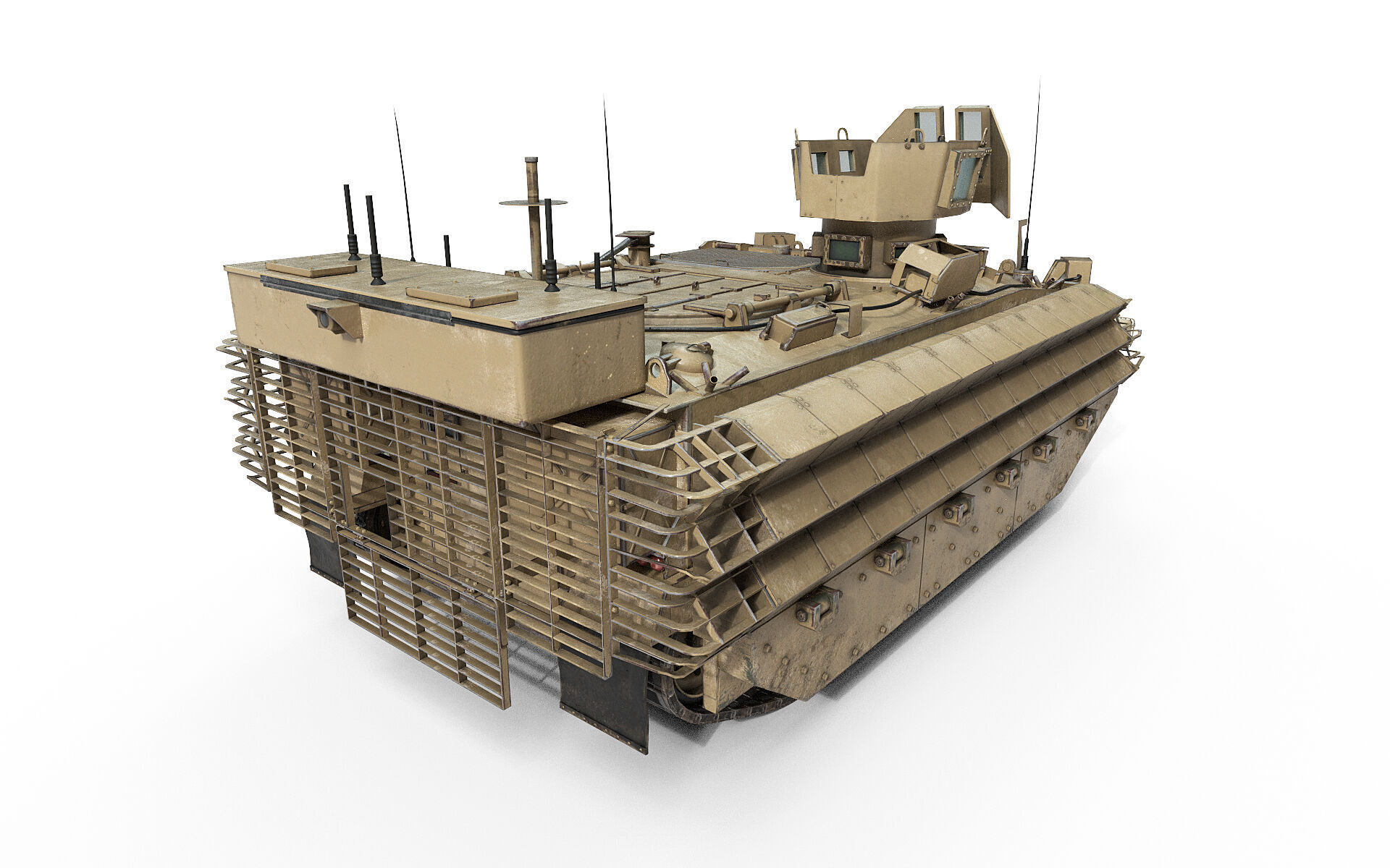 FV432 Bulldog Low-poly 3D model_4