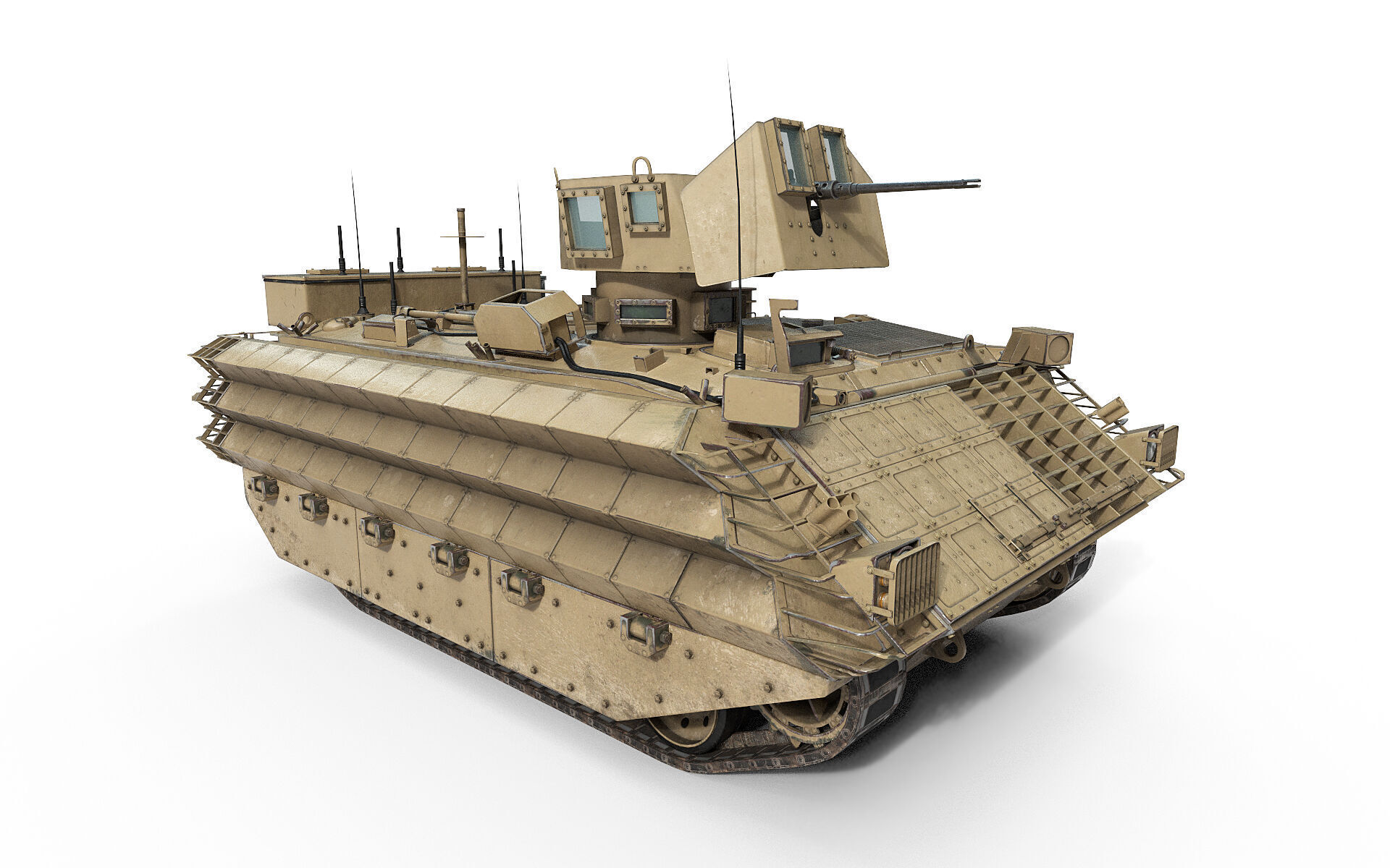 FV432 Bulldog Low-poly 3D model_8