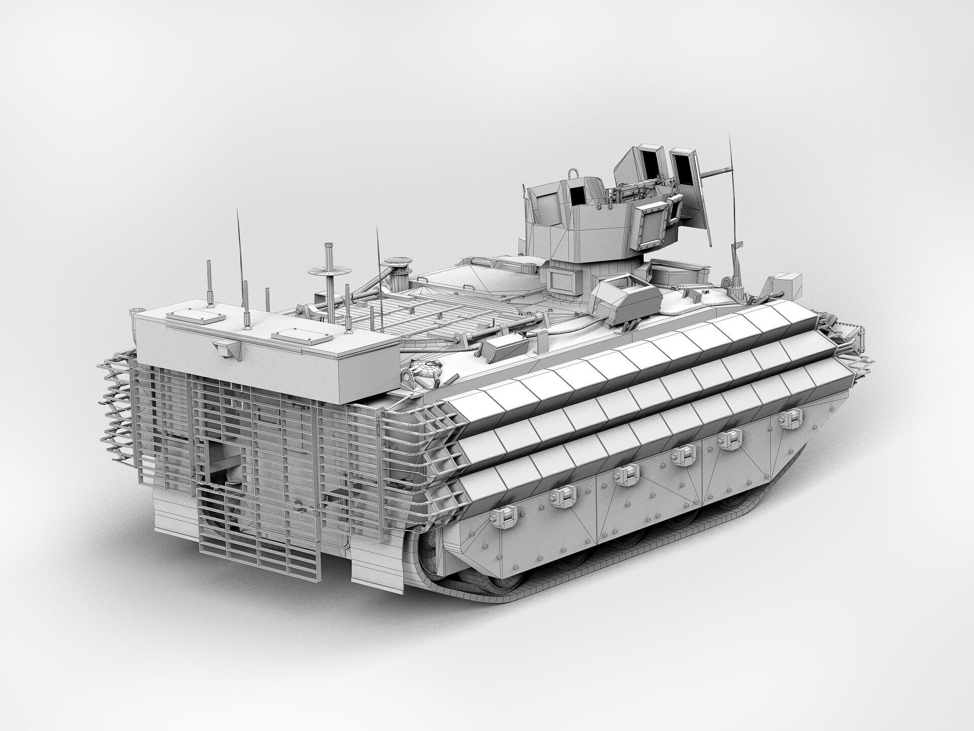 FV432 Bulldog Low-poly 3D model_13