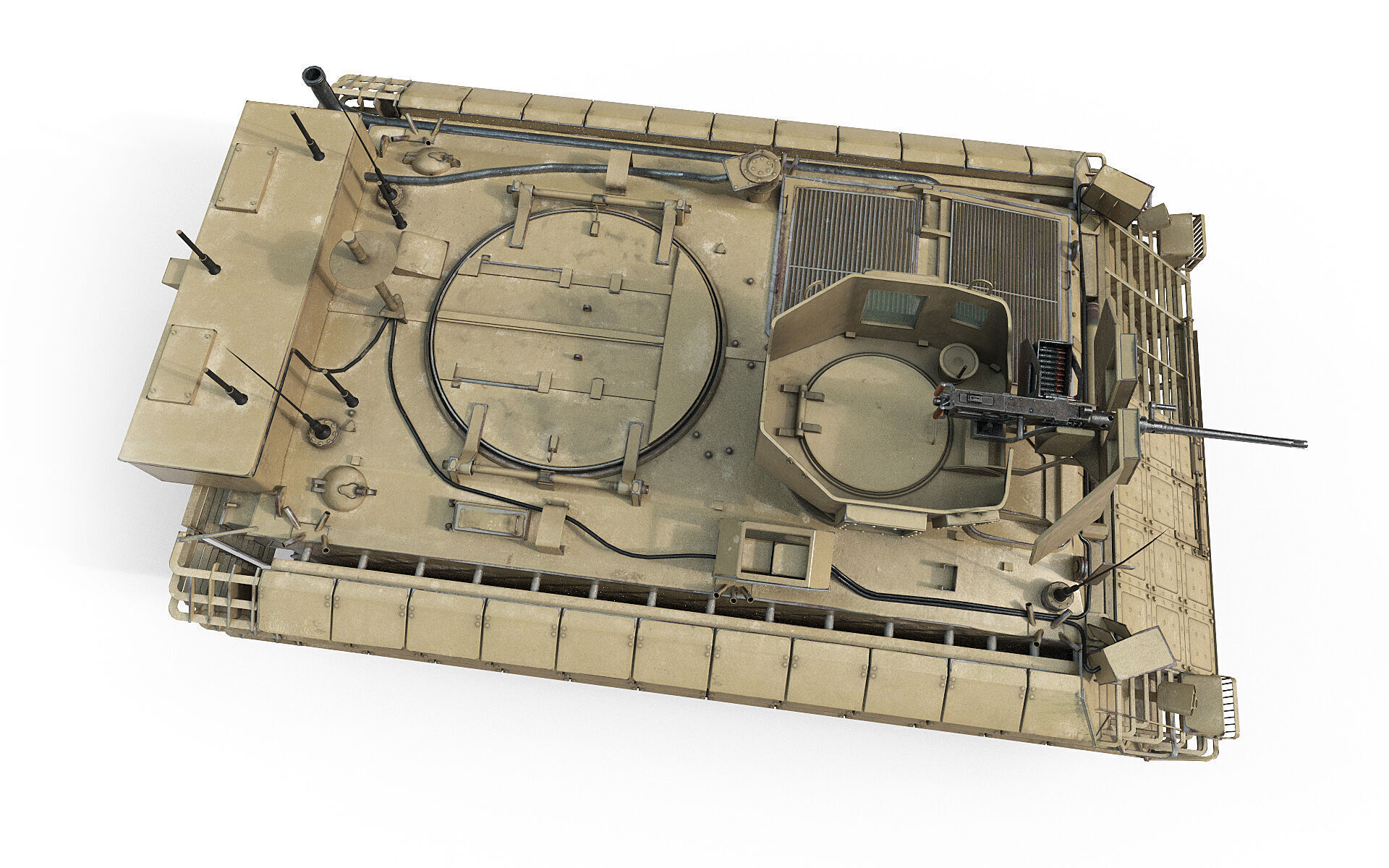 FV432 Bulldog Low-poly 3D model_11