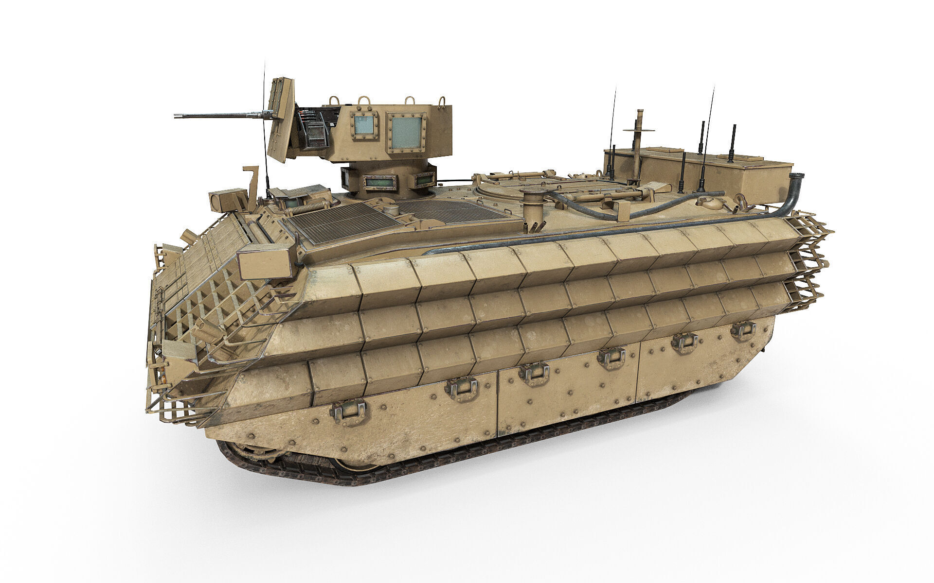 FV432 Bulldog Low-poly 3D model_1