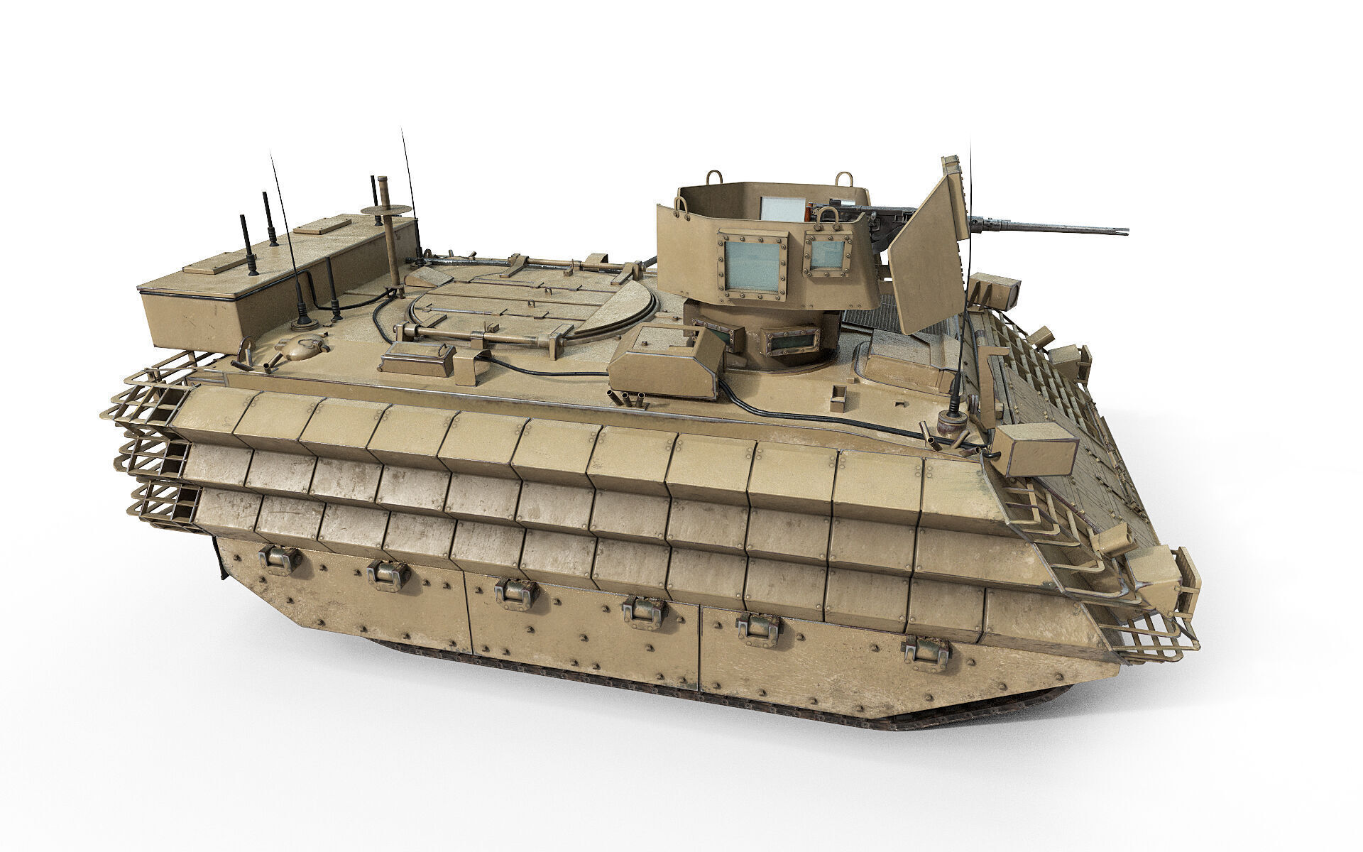FV432 Bulldog Low-poly 3D model_6