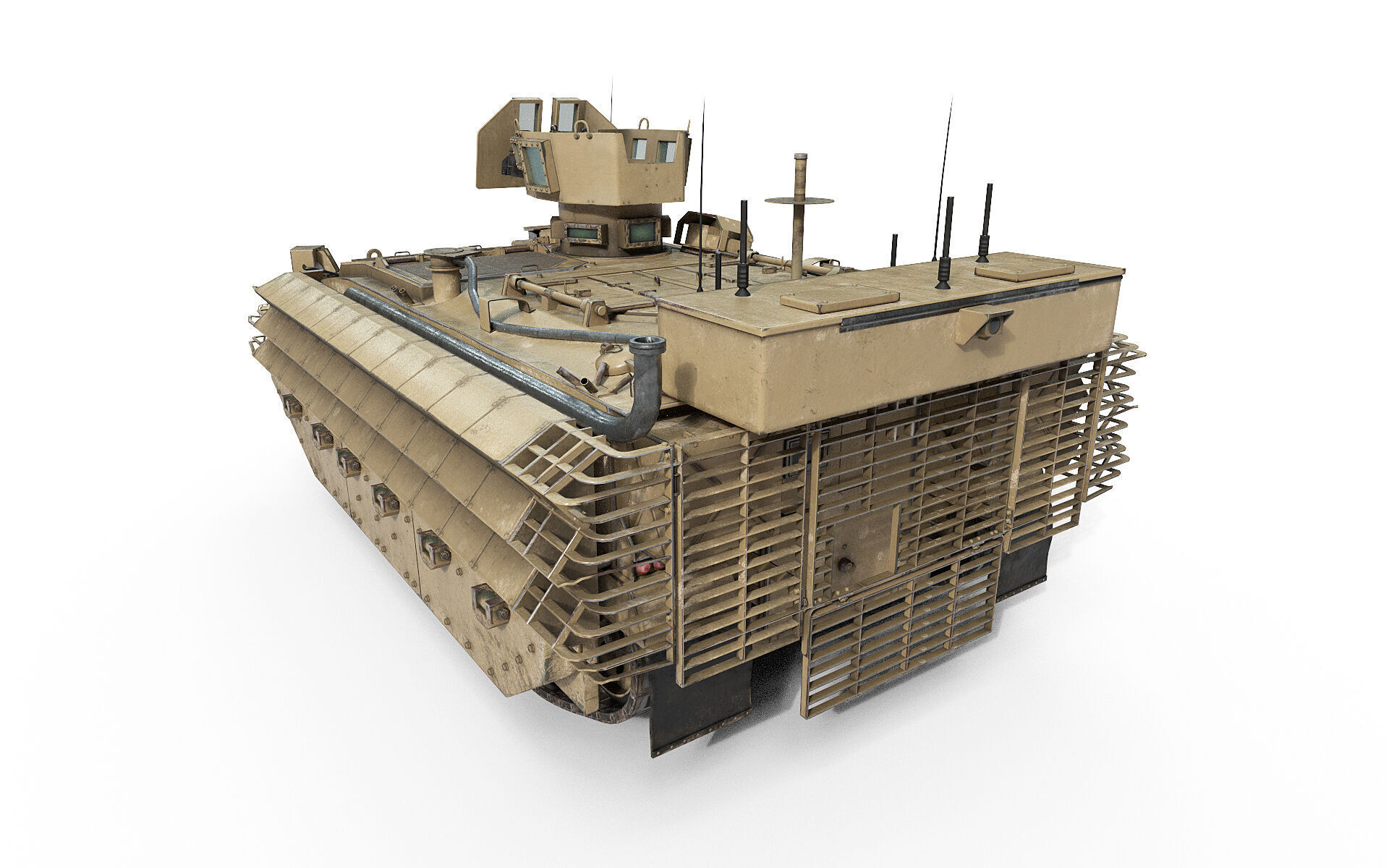 FV432 Bulldog Low-poly 3D model_3