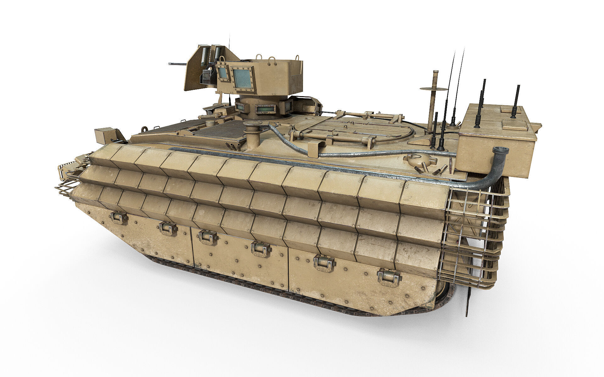 FV432 Bulldog Low-poly 3D model_2
