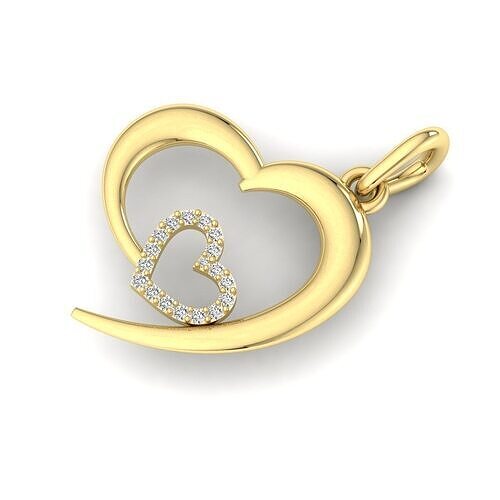 Heart Pendant Stl file 3D print model