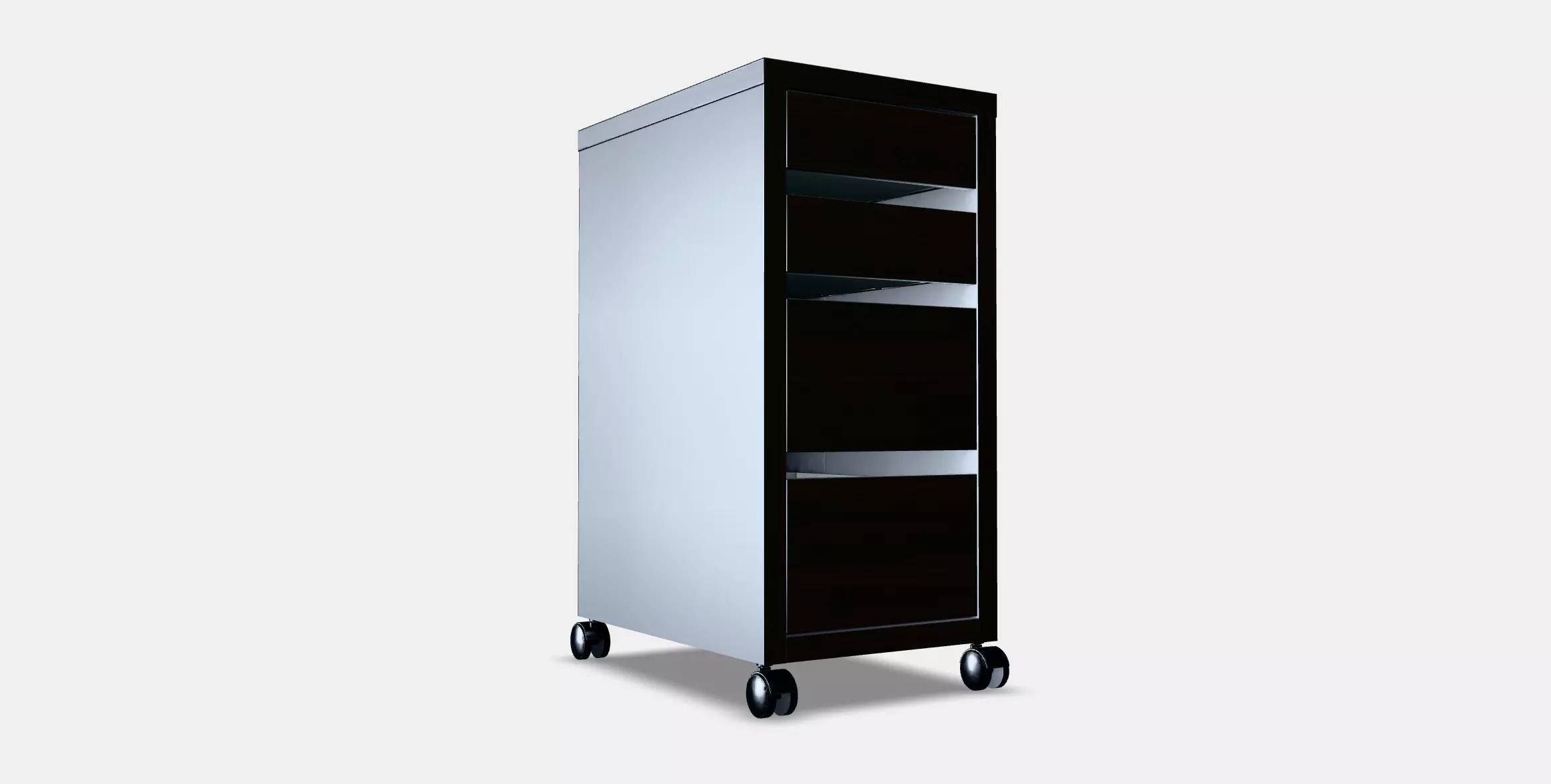 MICKE Drawer unit on castors Low-poly 3D model