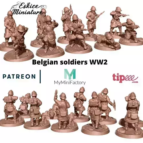 Belgian infantry squad - 28mm