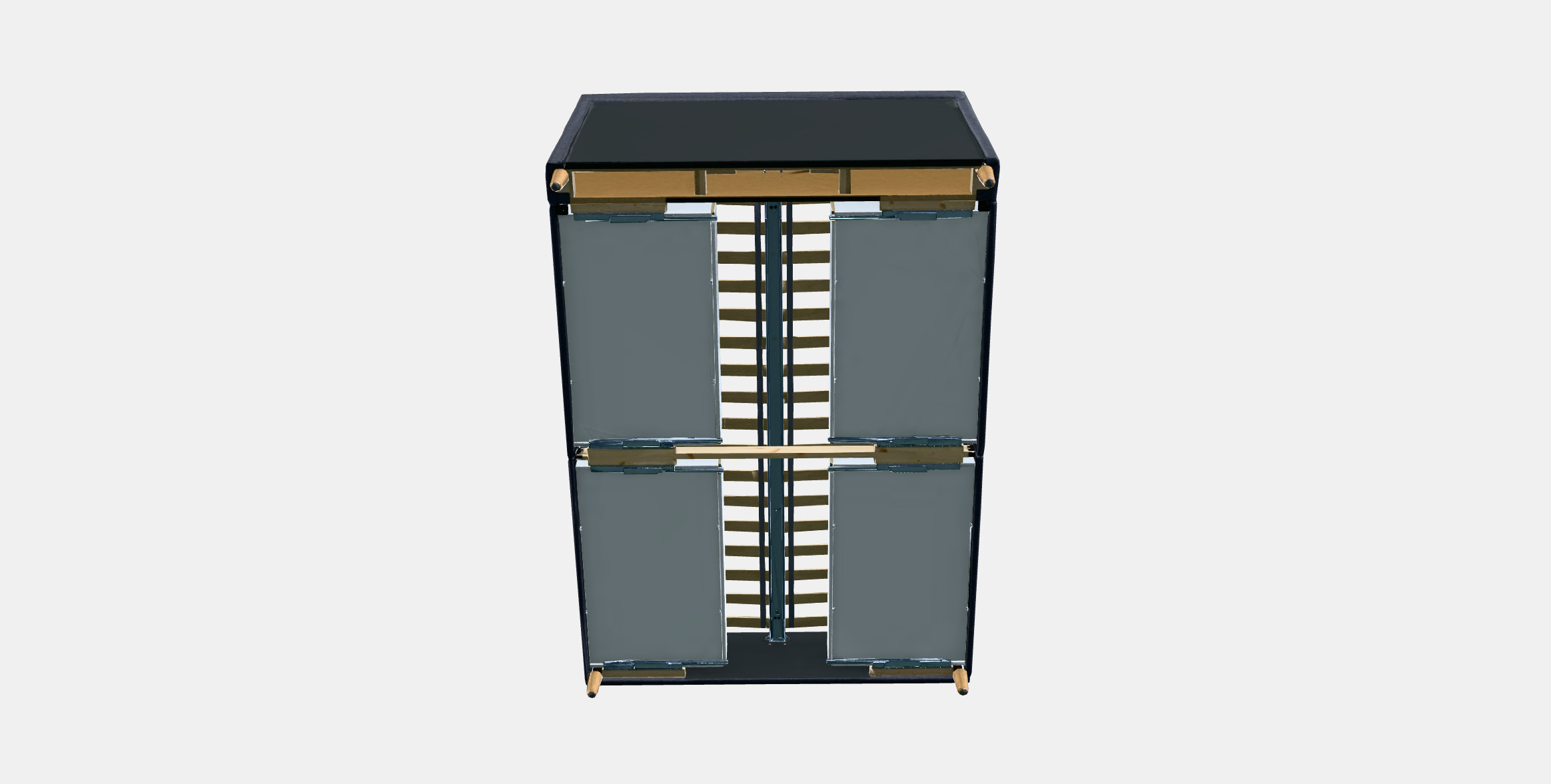 IDANAS Upholstered storage bed Low-poly 3D model_6