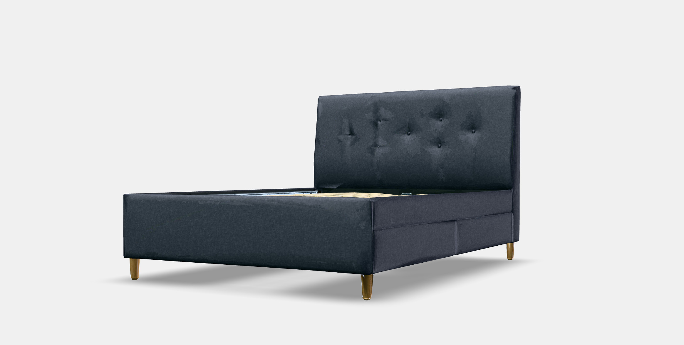 IDANAS Upholstered storage bed Low-poly 3D model_12