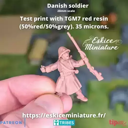 Winter Danish Infantry - 28mm 3D print model