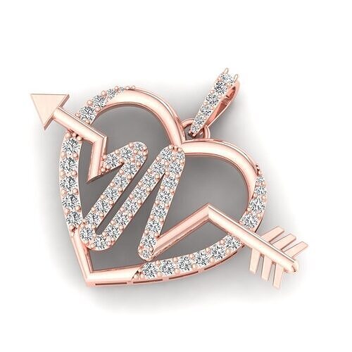 Heart Pendant stl File  3D print model