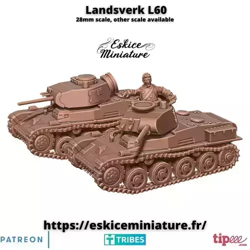 Landsverk L60 tank - 28mm