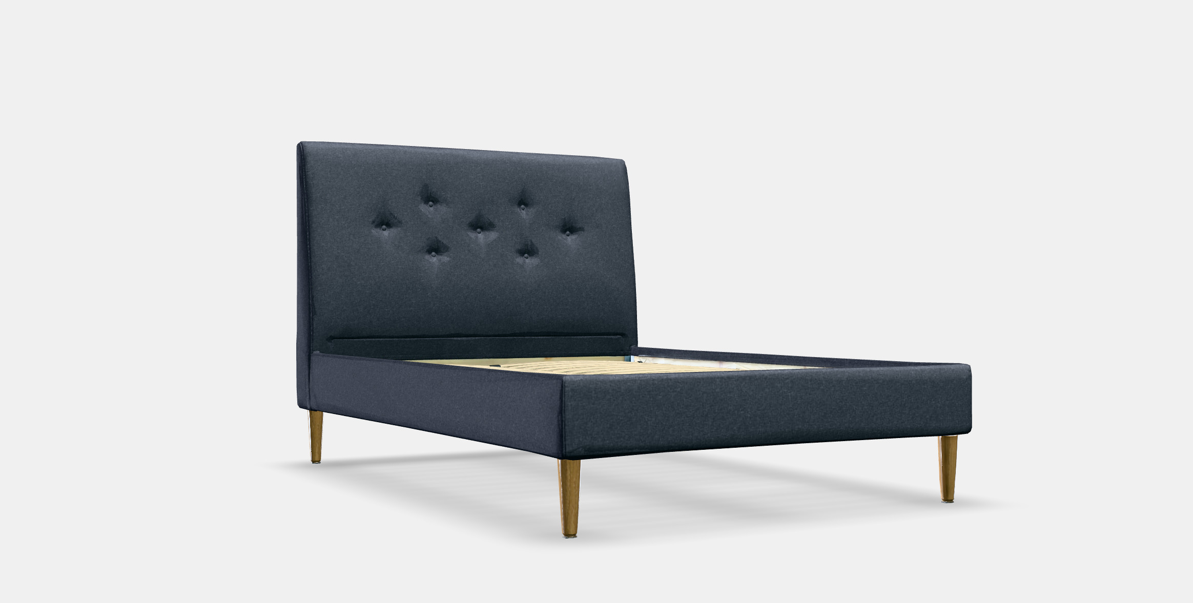 IDANAS Upholstered bed frame Low-poly 3D model_7