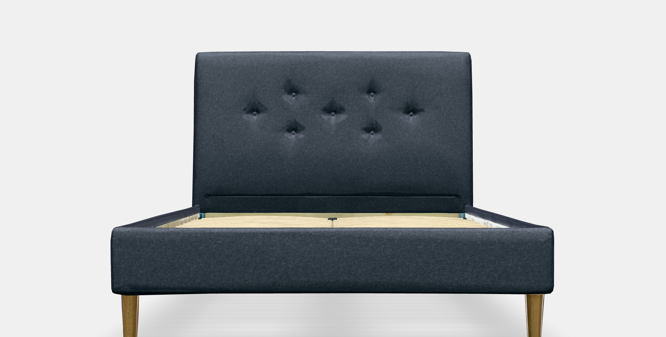 IDANAS Upholstered bed frame Low-poly 3D model_9