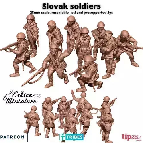 Slovak soldiers ww2 x10 - 28mm