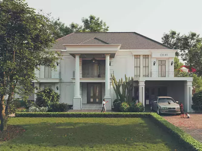 CH 41 VILLA SKETCHUP VRAY RENDER REFERENCE FILE