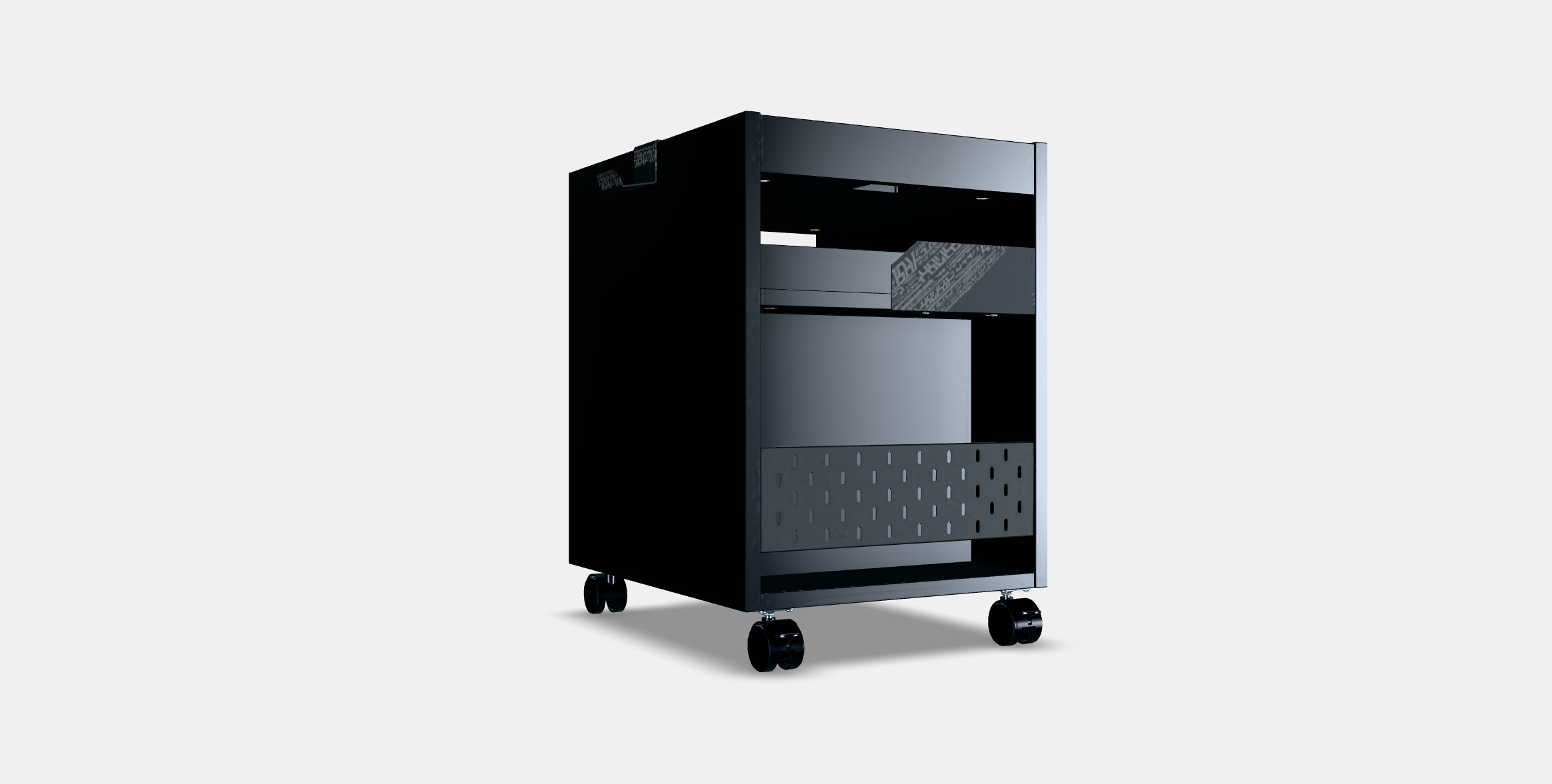 UPPSPEL drawer unit on castors 3D model_16