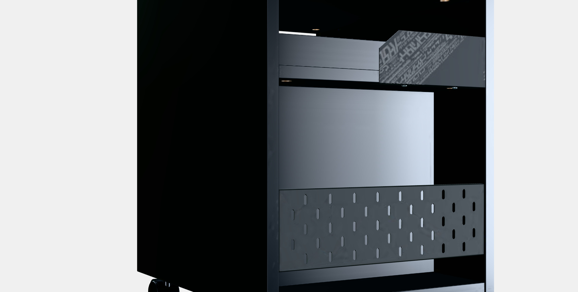 UPPSPEL drawer unit on castors 3D model_2