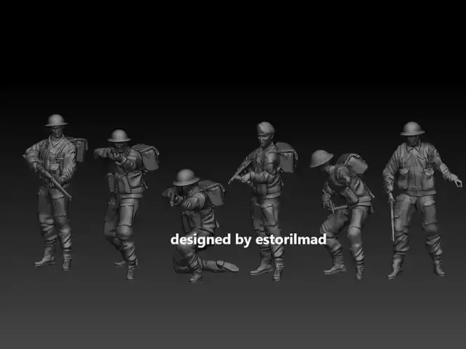 WW2 PACK 6 BRITISH SOLDIER IN CAEN NORMANDY