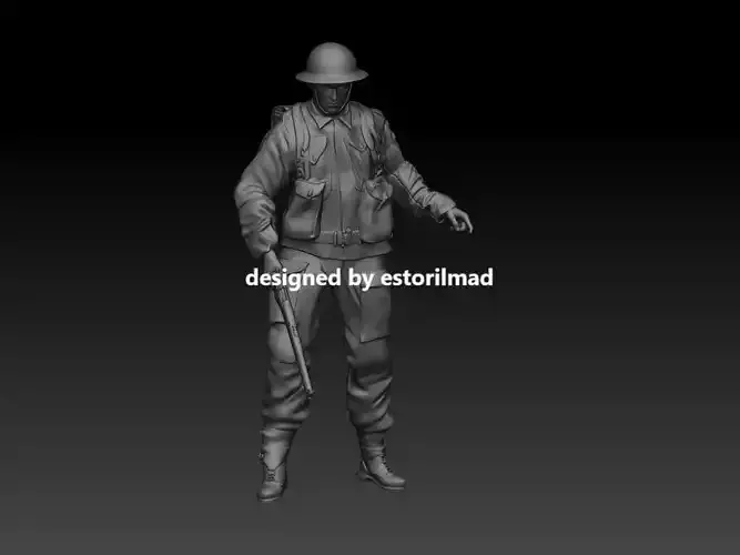 WW2 BRITISH SOLDIER IN CAEN NORMANDY V6