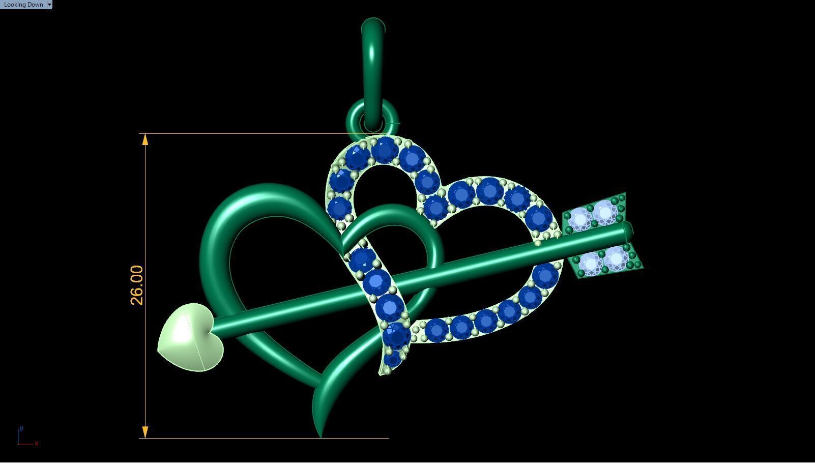 Heart Pendant stl file 3D print model_5