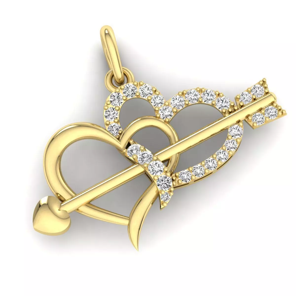 Heart Pendant stl file 3D print model_0