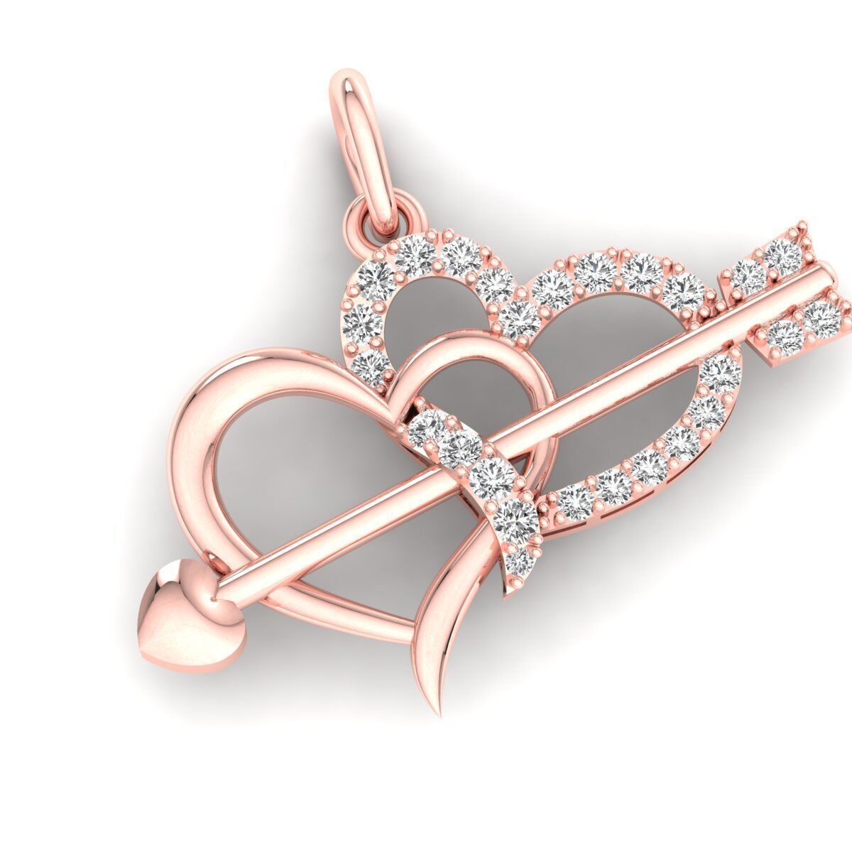 Heart Pendant stl file 3D print model_1