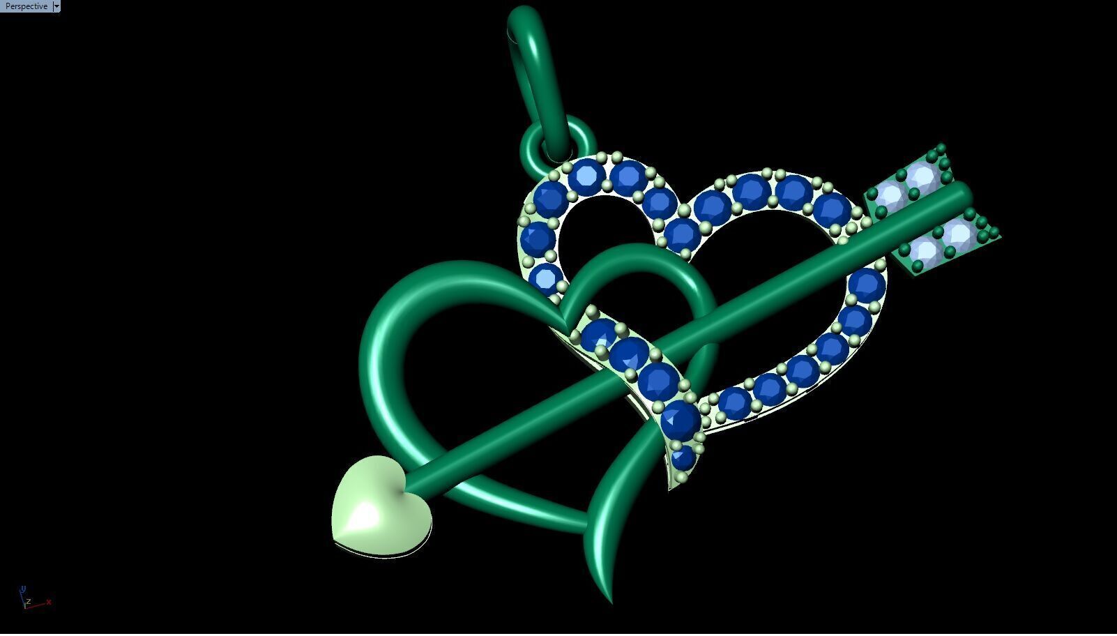 Heart Pendant stl file 3D print model_4