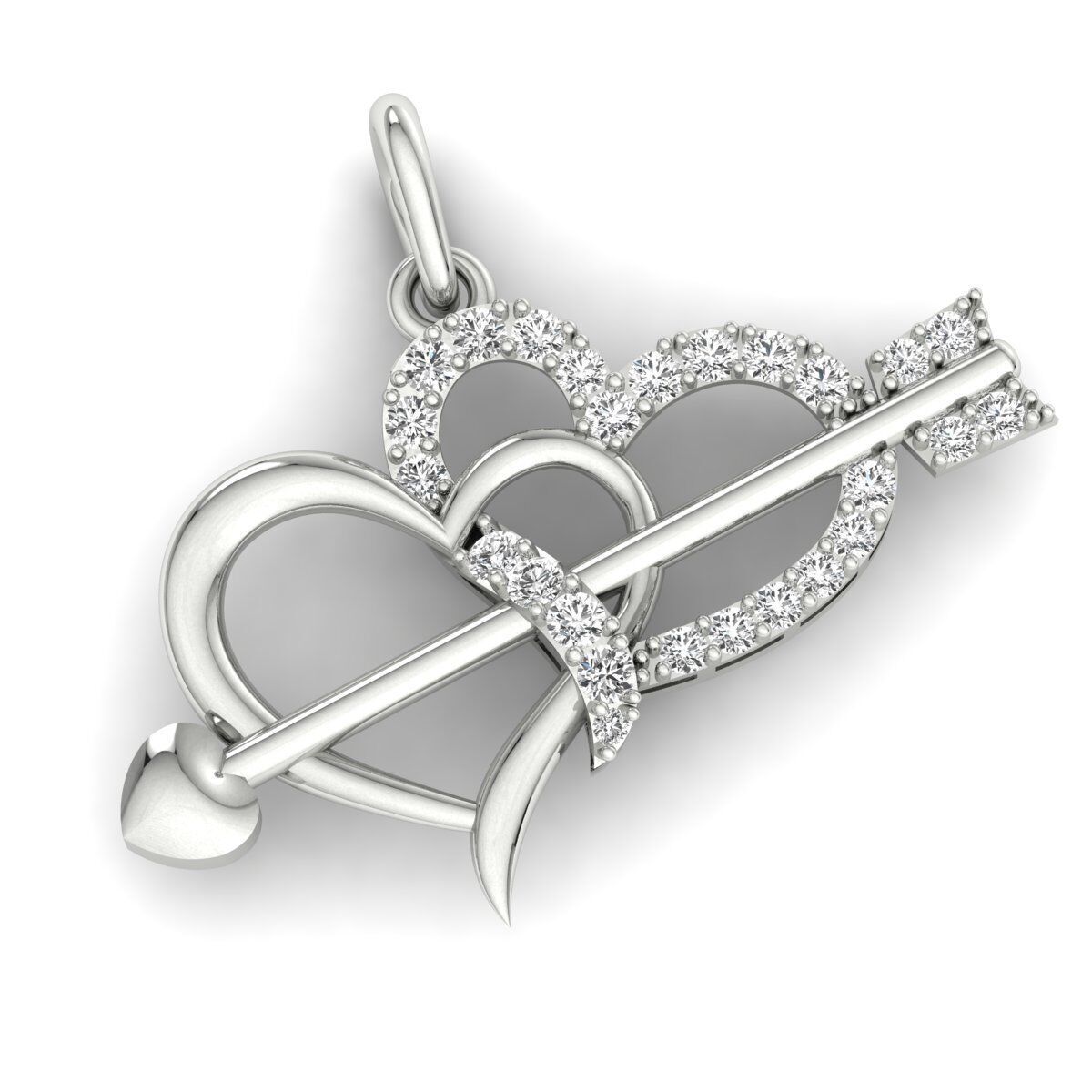 Heart Pendant stl file 3D print model_2