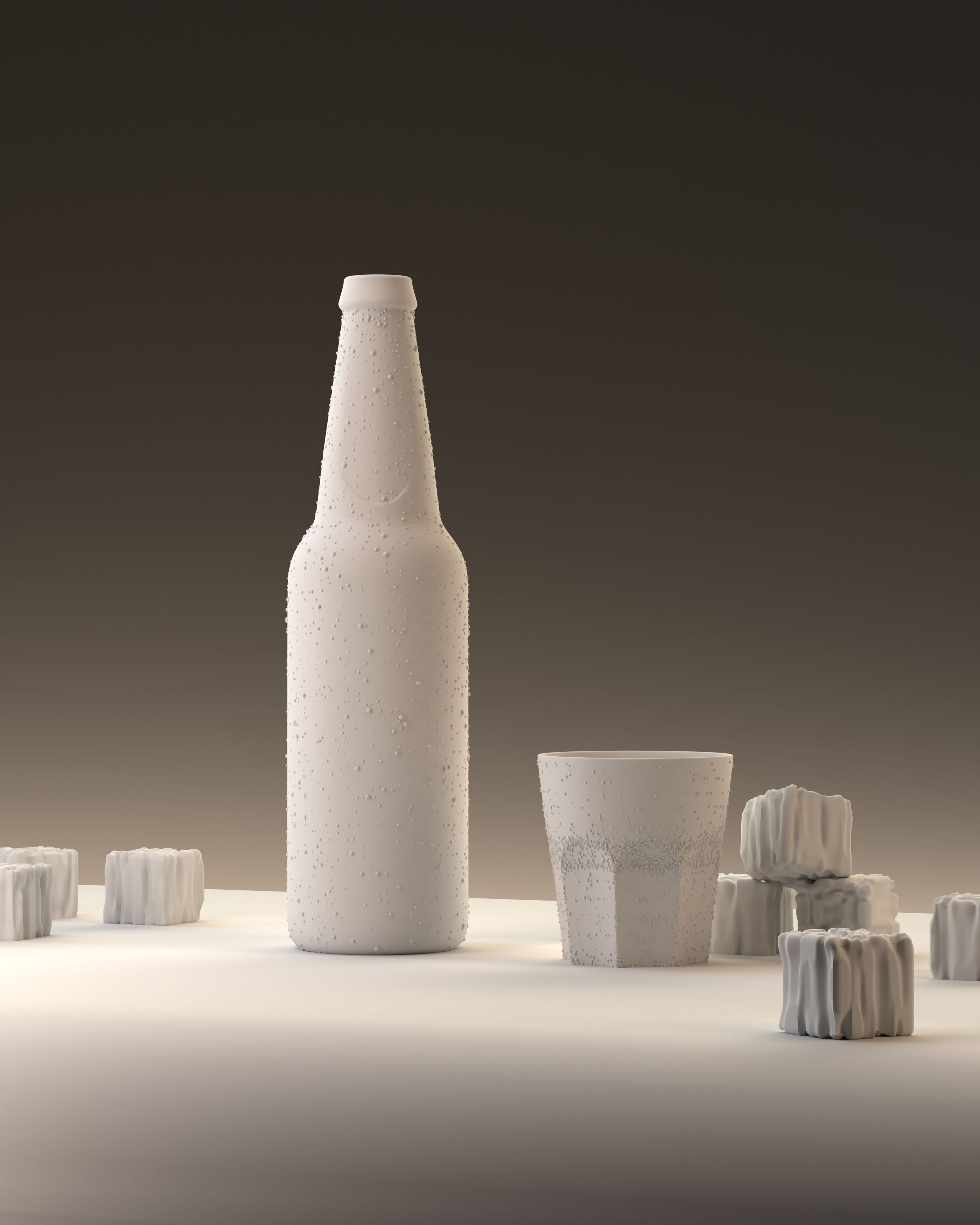 Cold Drink Product Scene Octane Render 3D model 3D model_1