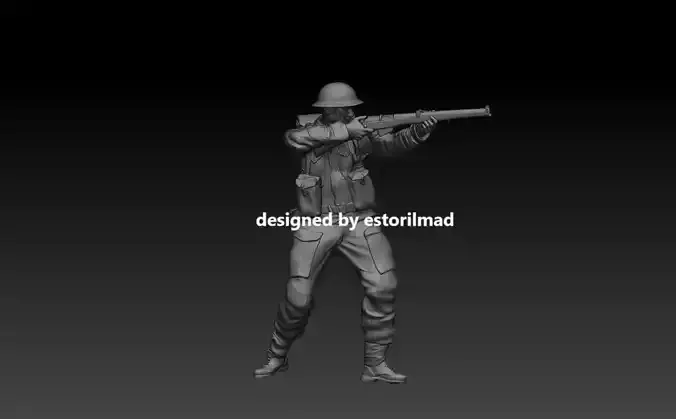 WW2 BRITISH SOLDIER IN CAEN NORMANDY V2