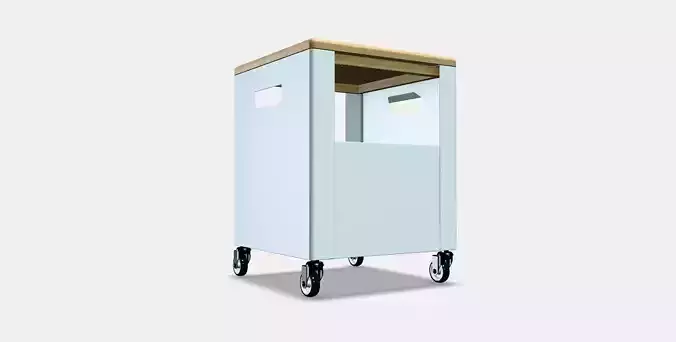 TROTTEN Storage unit on castors