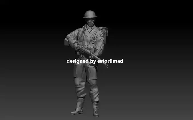 WW2 BRITISH SOLDIER IN CAEN NORMANDY V6