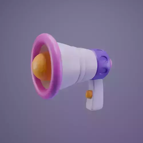 Megaphone Icon Low-poly 
