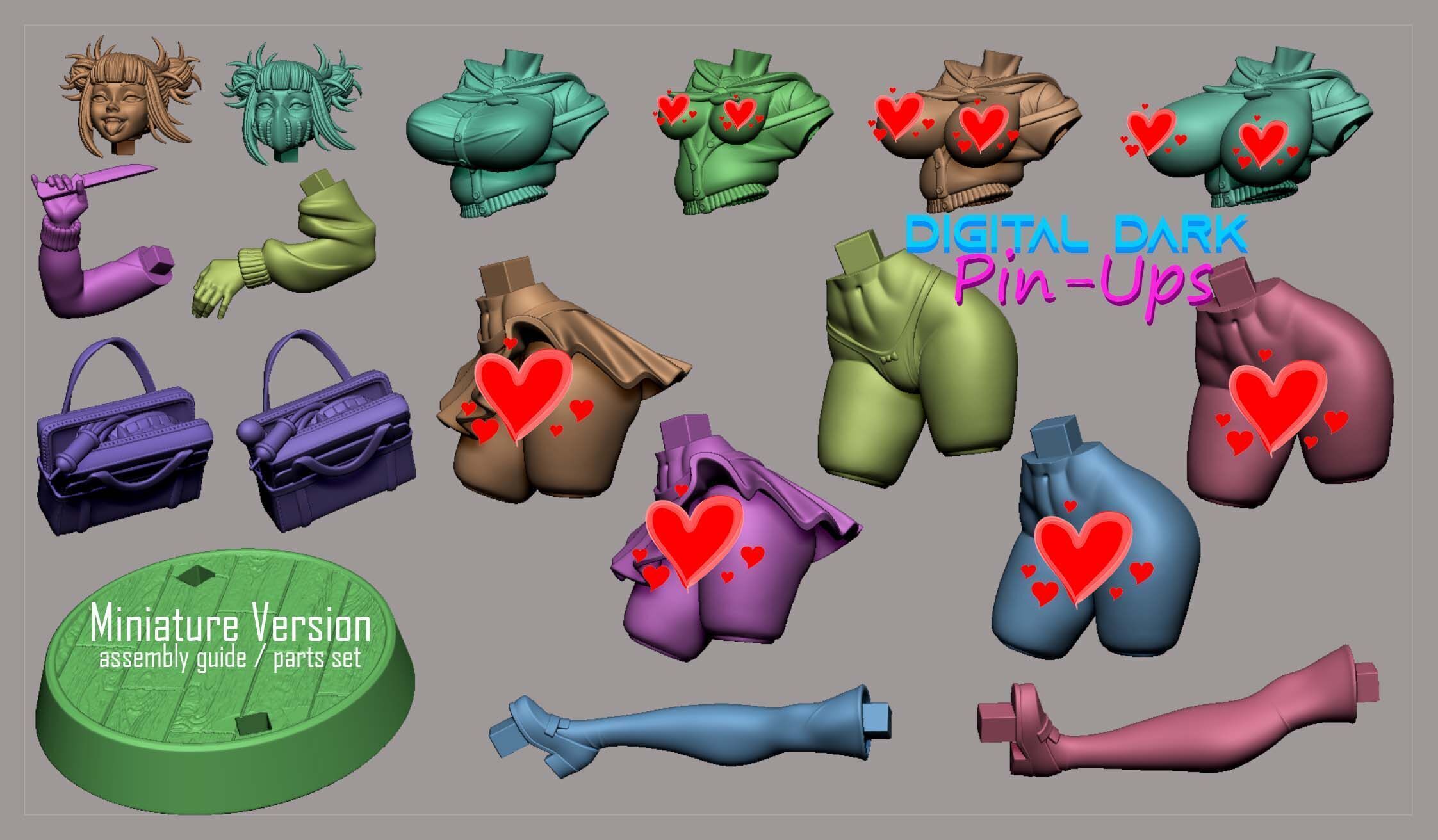 Himiko Toga with NSFW version and Miniatures  3D print model_12