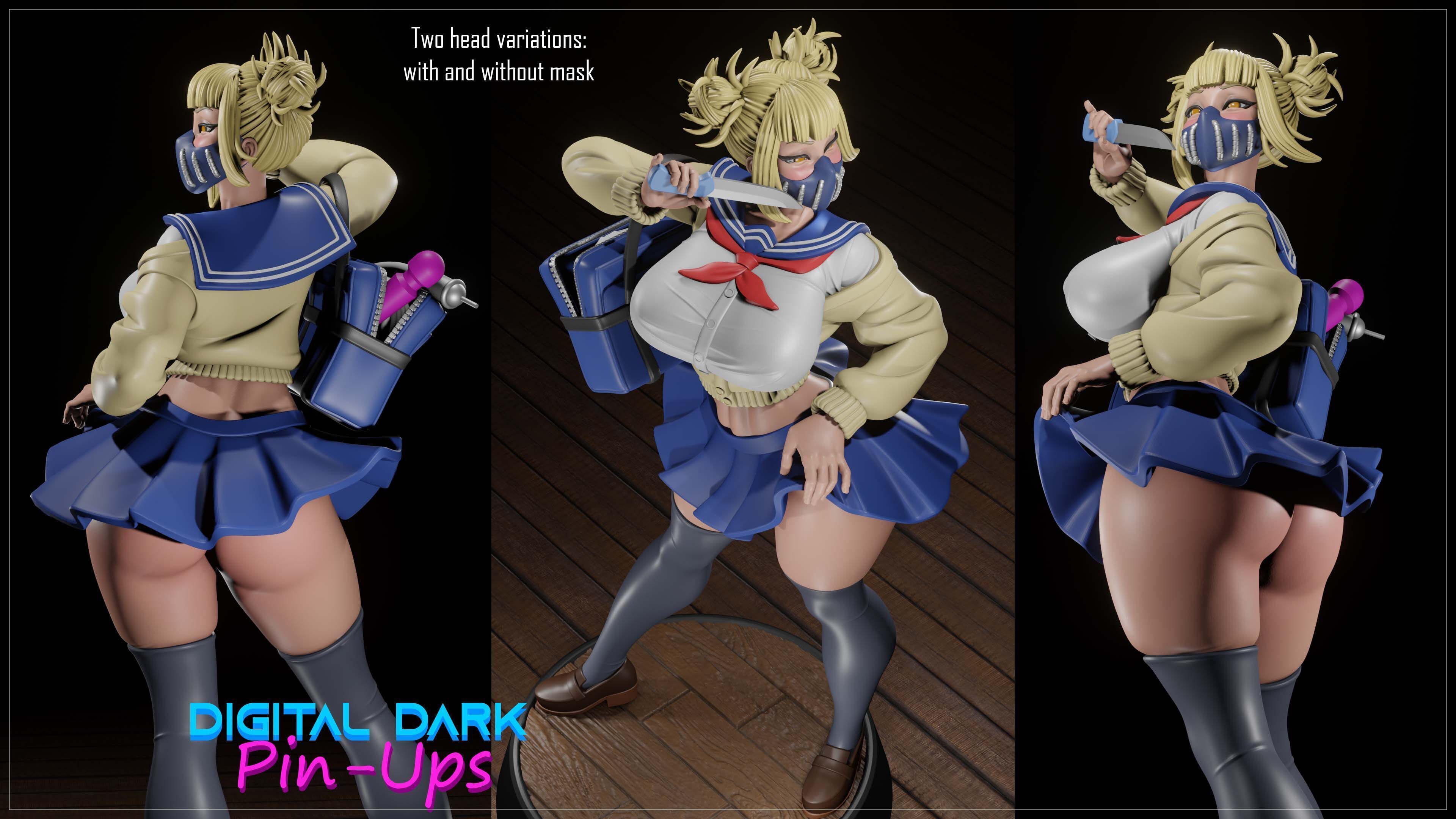 Himiko Toga with NSFW version and Miniatures  3D print model_4