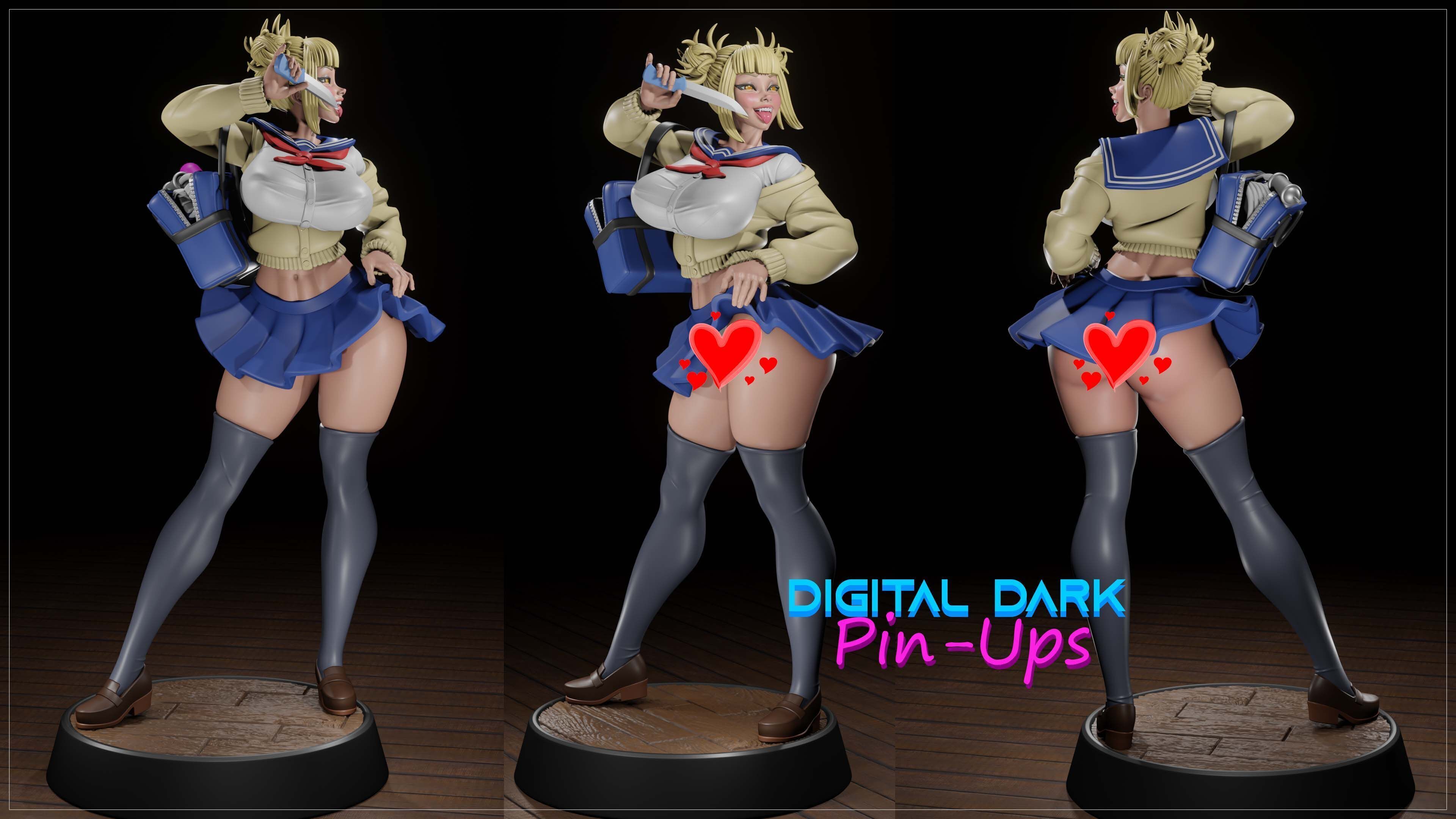 Himiko Toga with NSFW version and Miniatures  3D print model_6