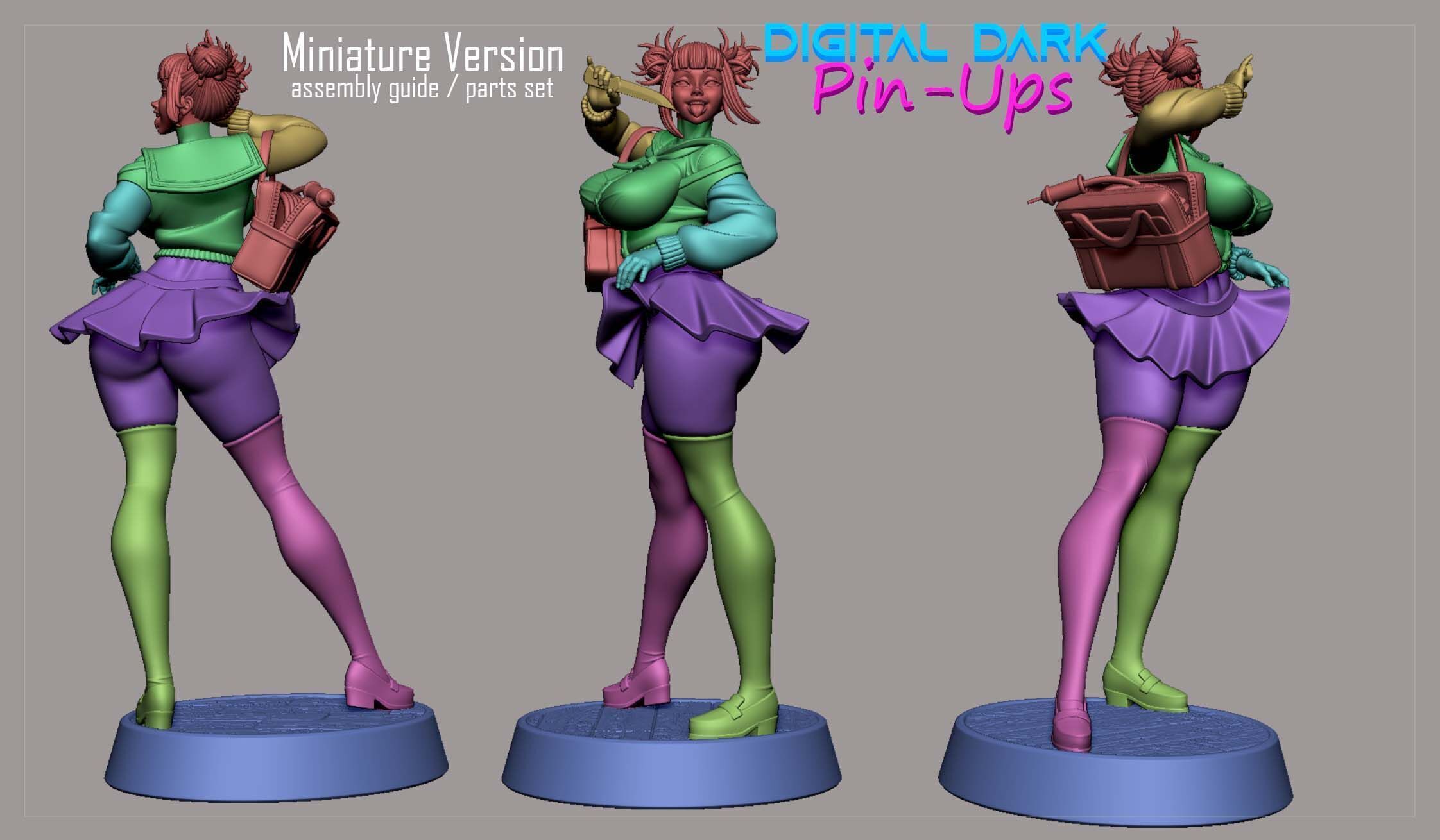 Himiko Toga with NSFW version and Miniatures  3D print model_11