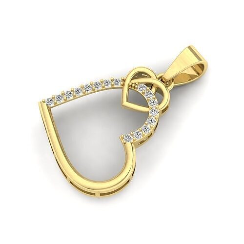 Heart Pendant Stl file 3D print model